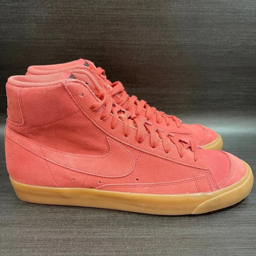 Nike Blazer Mid 77 Suede Redwood Men’s Size 12 Red High Top Skate Sneakers Shoes